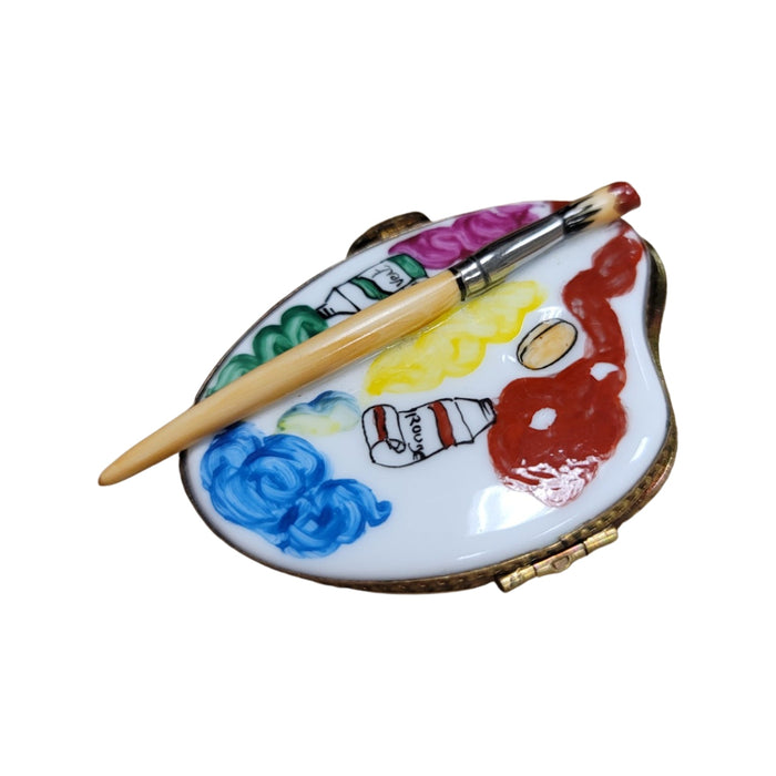Artist Palette Limoges Box for Art Lovers Porcelain Limoges Fine Art French Trinket Box