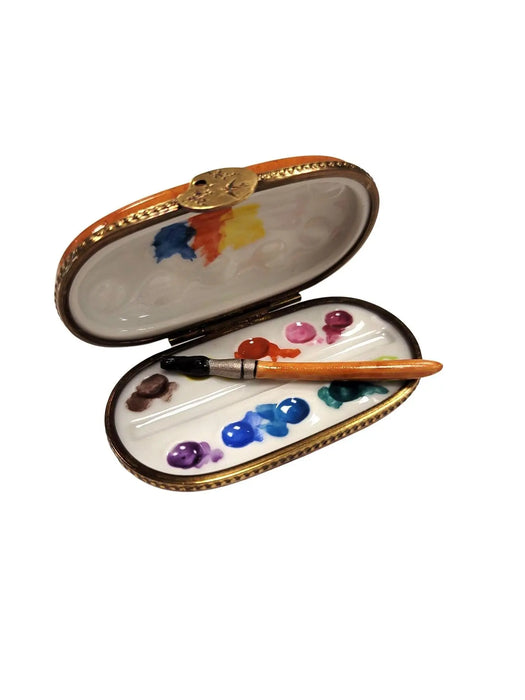 Artist Palette Limoges Box for Art Lovers Porcelain Limoges Fine Art French Trinket Box