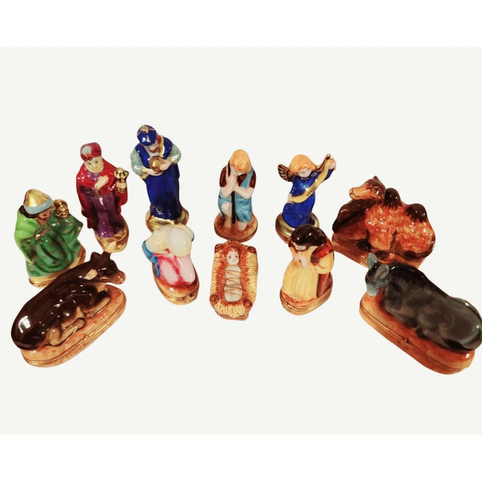 Nativity Set for Holiday Collectors Porcelain Limoges Nativity French Trinket Box