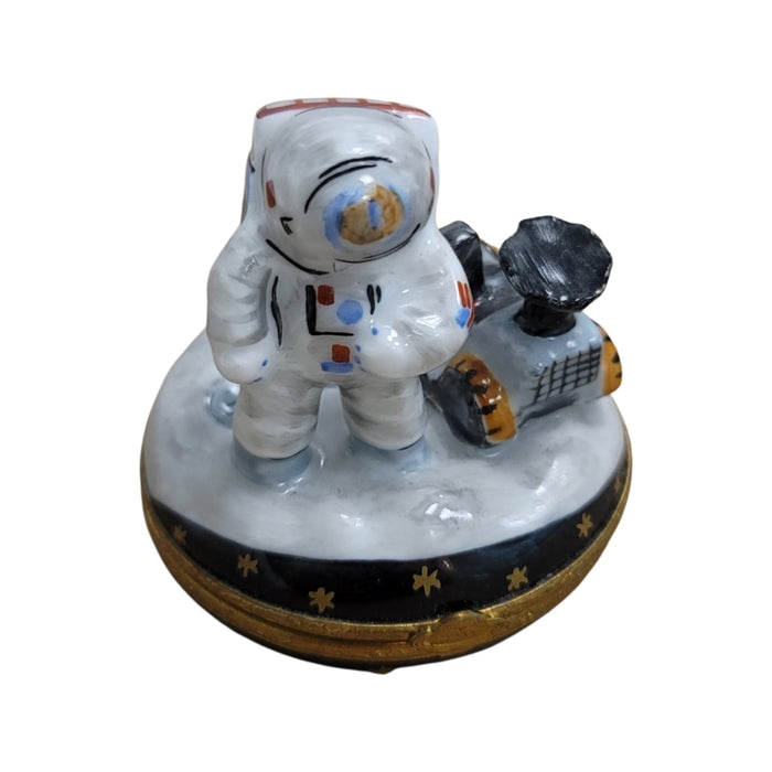 Astronaut on Moon Limoges Box Porcelain Figurine-united states professional-CH8C278