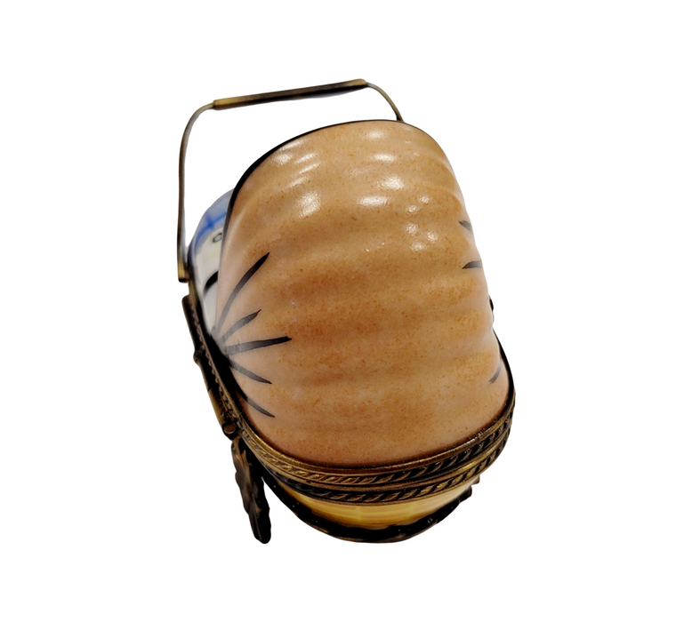 Baby Carriage Limoges Box for New Parents Porcelain Limoges Babies Figurine French Trinket Box