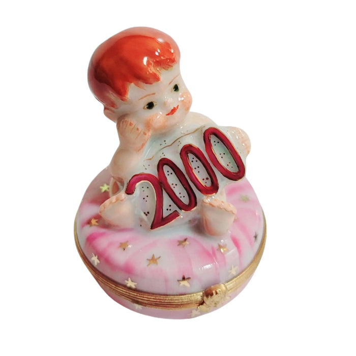 Baby Girl Keepsake Box Porcelain Limoges baby maternity limoges boxes French Trinket Box