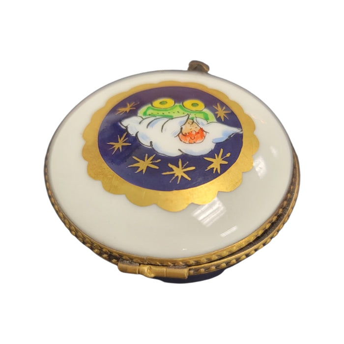 Baby Pram Limoges Box for New Parents Porcelain Limoges baby round French Trinket Box