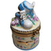 Baby Shoes Keepsake Box for New Parents Porcelain Limoges baby limoges box babies maternity French Trinket Box