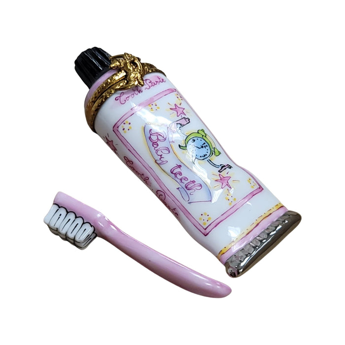 Baby Toothpaste Limoges Box for New Parents Porcelain Limoges Baby French Trinket Box