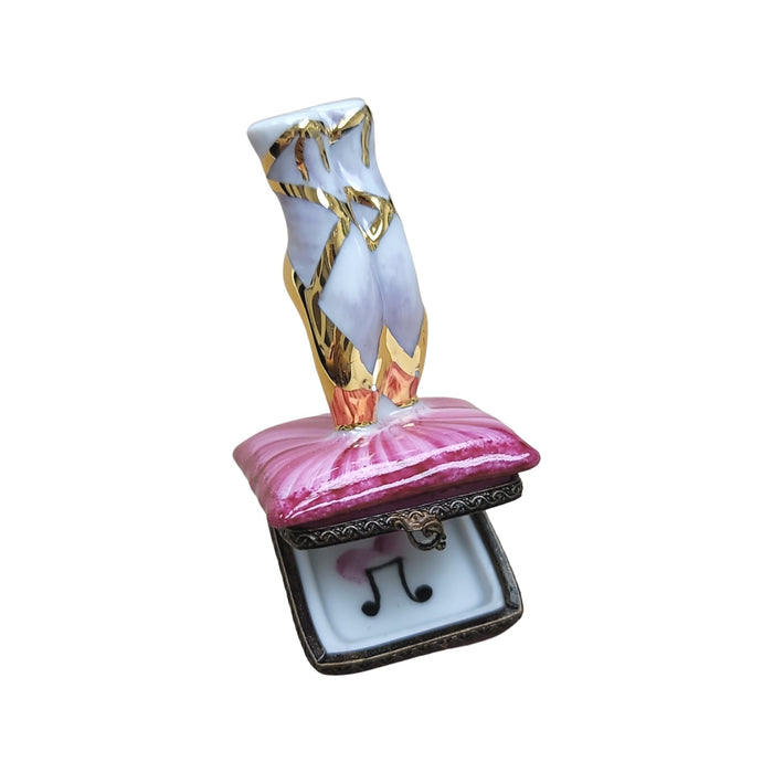 Ballerina Slippers Limoges Box for Dance Enthusiasts Porcelain Limoges art dance French Trinket Box
