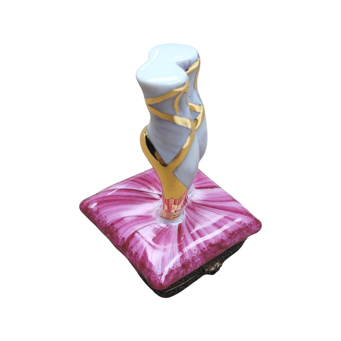 Ballerina Slippers Limoges Box for Dance Enthusiasts Porcelain Limoges art dance French Trinket Box