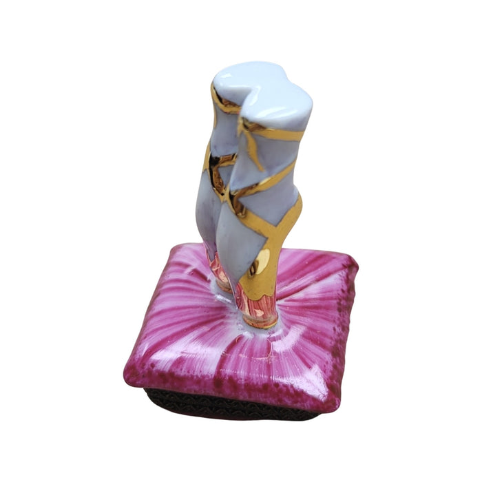 Ballerina Slippers Limoges Box for Dance Enthusiasts Porcelain Limoges art dance French Trinket Box