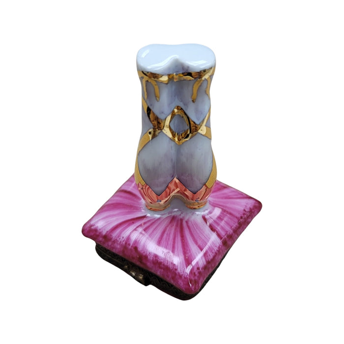 Ballerina Slippers Limoges Box for Dance Enthusiasts Porcelain Limoges art dance French Trinket Box