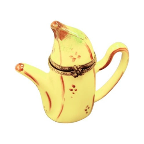 Limoges Boutique presents the Banana Teapot, a genuine Limoges box painted by hand in France