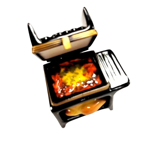 Barbecue Pitt Limoges Box for Grill Lovers Porcelain Limoges Food Home French Trinket Box