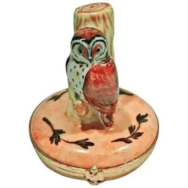 Barn Owl Limoges Box for Bird Lovers Porcelain Limoges Wild Birds owl French Trinket Box