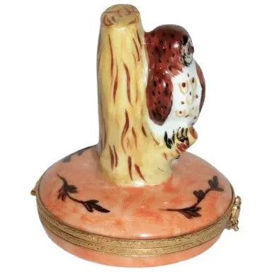 Barn Owl Limoges Box for Bird Lovers Porcelain Limoges Wild Birds owl French Trinket Box