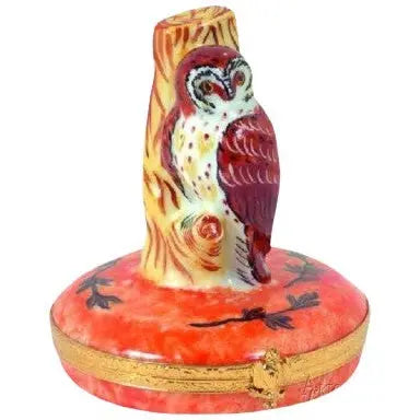 Barn Owl Limoges Box for Bird Lovers Porcelain Limoges Wild Birds owl French Trinket Box