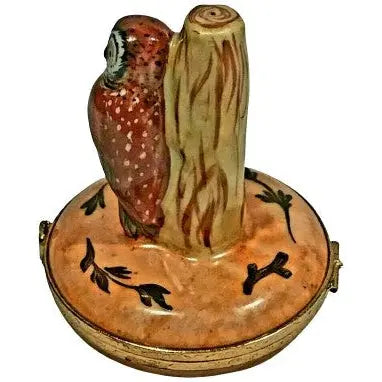 Barn Owl Limoges Box for Bird Lovers Porcelain Limoges Wild Birds owl French Trinket Box