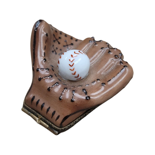 Baseball Glove Figurine for Sports Fans Porcelain Limoges sports French Trinket Box