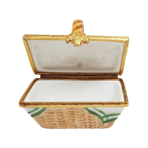Picnic Basket Limoges Box for Art Lovers Porcelain Limoges Basket French Trinket Box