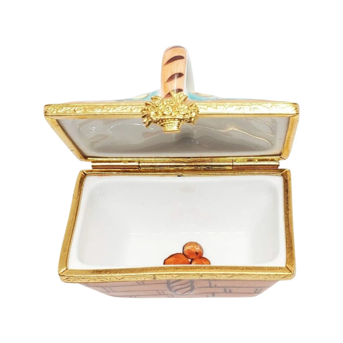Garden Fruit Basket for Home Décor Porcelain Limoges Fruit Basket French Trinket Box