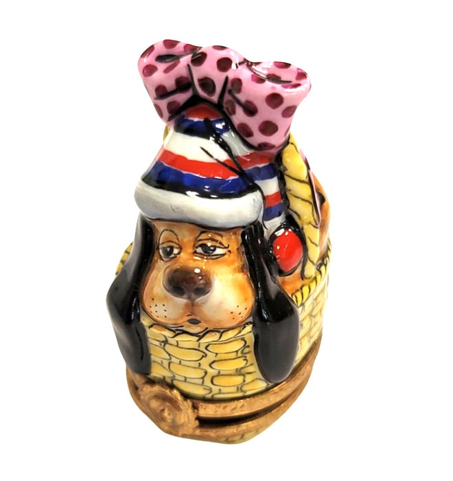 Bassett Hound Figurine for Dog Lovers Porcelain Limoges dog limoges box French Trinket Box