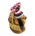 Bassett Hound Dog in Basket-dog limoges box-CH7N260