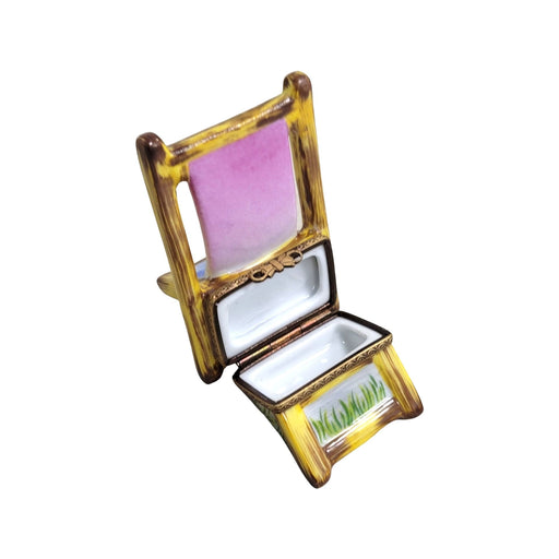 Beach Chair Limoges Box for Home Decor Porcelain Limoges beach ocean travel French Trinket Box