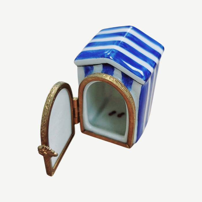 Beach Hut Cabana Limoges Box for Coastal Decor Porcelain Limoges beach ocean travel French Trinket Box