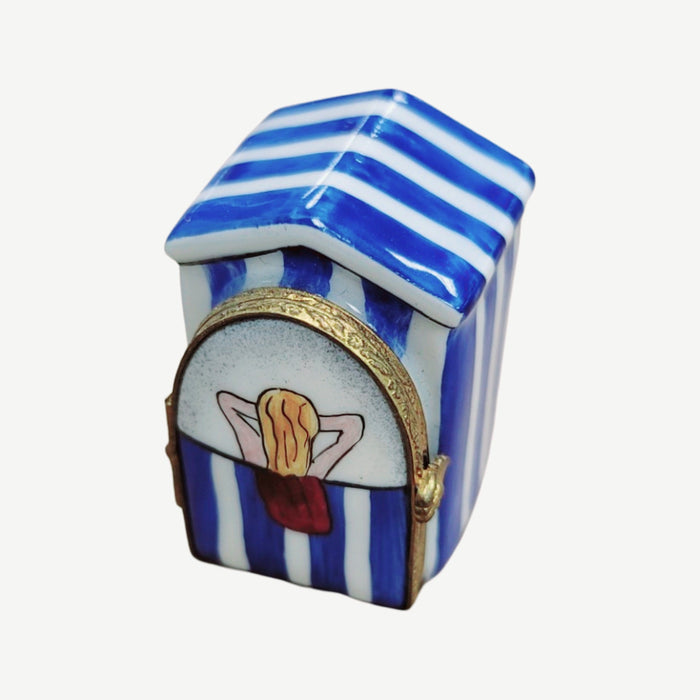 Beach Hut Cabana Limoges Box for Coastal Decor Porcelain Limoges beach ocean travel French Trinket Box