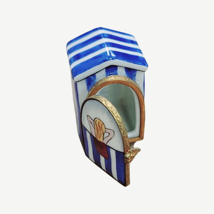 Beach Hut Cabana Limoges Box for Coastal Decor Porcelain Limoges beach ocean travel French Trinket Box
