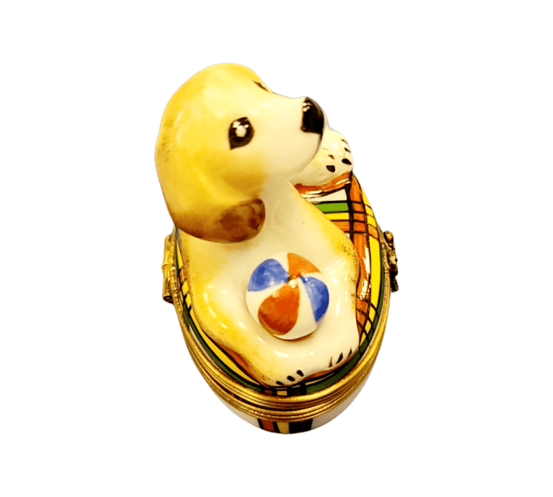 Beagle Dog Limoges Box for Dog Lovers Porcelain Limoges dog beach limoges box French Trinket Box