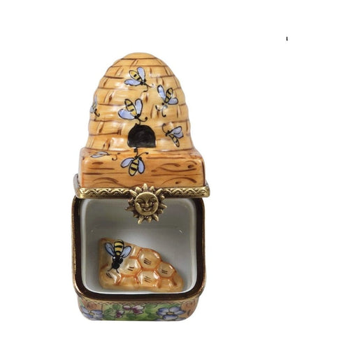 The painter's artistry shows on this Beehive with Removable HoneyComb Limoges box