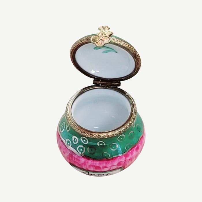Berry Jam Jar Limoges Box for Collectors Porcelain Limoges Food French Trinket Box