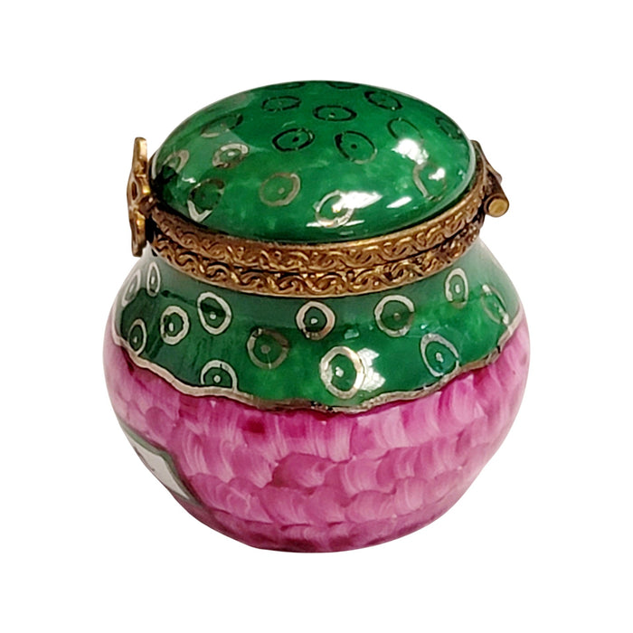 Berry Jam Jar Limoges Box for Collectors Porcelain Limoges Food French Trinket Box