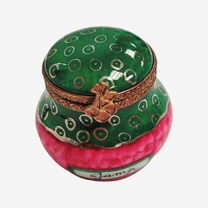 Berry Jam Jar Limoges Box for Collectors Porcelain Limoges Food French Trinket Box