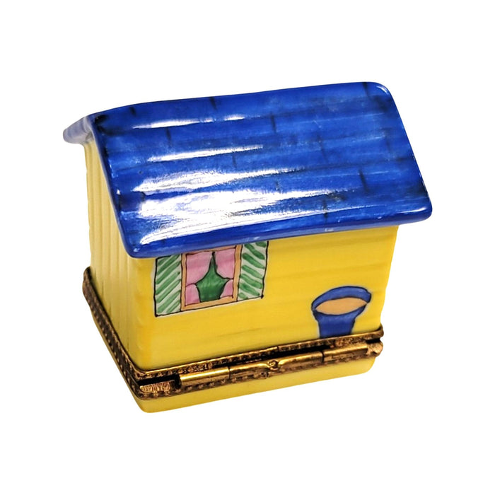 Big Dog Limoges Box for Dog Lovers Porcelain Limoges Dog Winter French Trinket Box