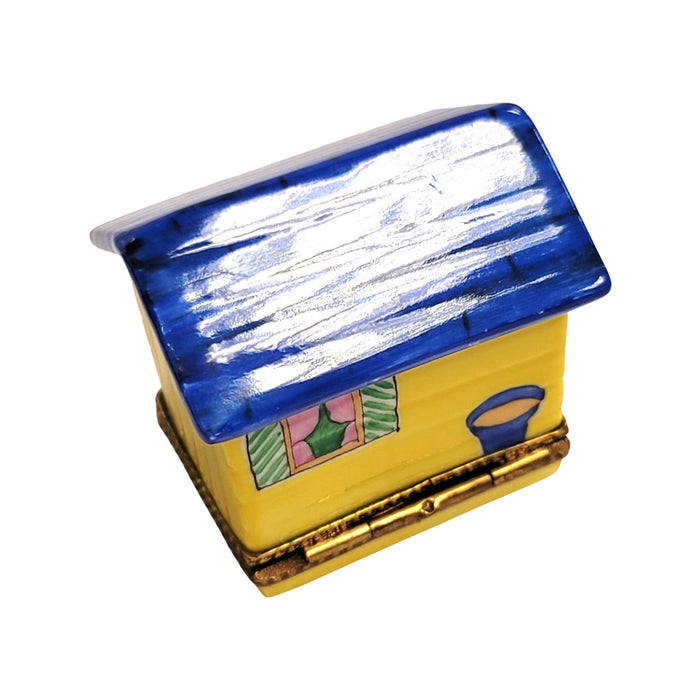 Big Dog Limoges Box for Dog Lovers Porcelain Limoges Dog Winter French Trinket Box