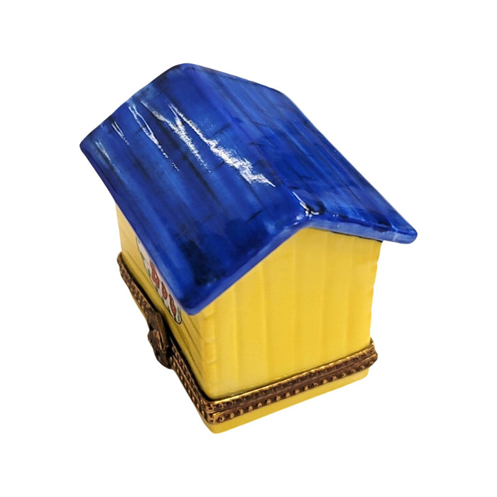 Big Dog Limoges Box for Dog Lovers Porcelain Limoges Dog Winter French Trinket Box