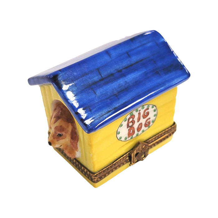 Big Dog Limoges Box for Dog Lovers Porcelain Limoges Dog Winter French Trinket Box