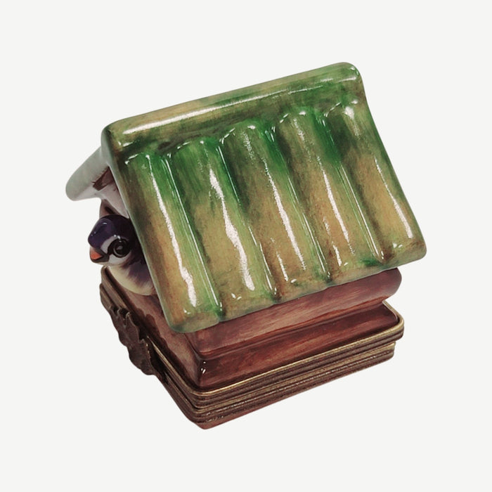 Bird House Trinket Box for Nature Lovers Porcelain Limoges birds garden French Trinket Box