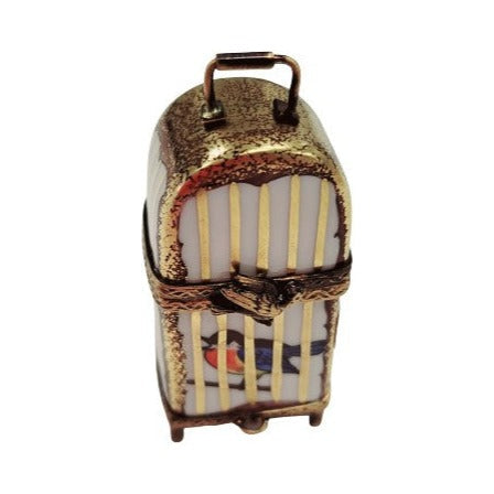 Authentic Bird in Small Cage Limoges box, hand-painted in France, from Limoges Boutique