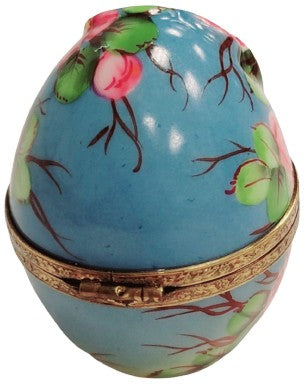 Birds and Blooms Limoges Box for Nature Lovers Porcelain Limoges egg bird French Trinket Box