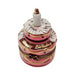 Authentic Birthday Cake with Candle Limoges porcelain, hand-painted in France, from Limoges Boutique