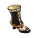 Black Ladys Boot Shoe Fashion Limoges Box Porcelain Figurine-shoe figurine LIMOGES BOXES-CH7N231