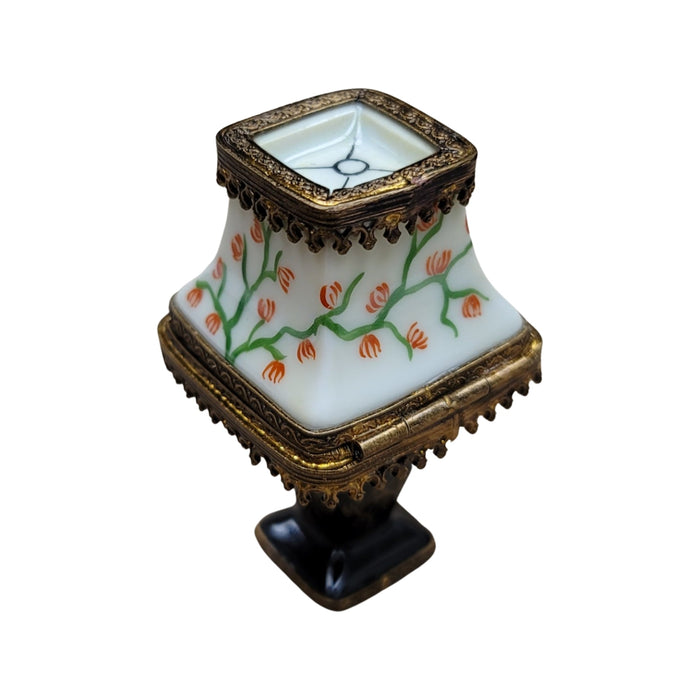Black Table Lamp Lightbulb Limoges Box Porcelain Figurine-furniture home LIMOGES BOXES-CH6D169