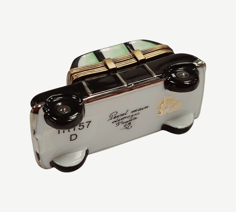 Black Taxi Limoges Box for Urban Collectors Porcelain Limoges vehicle travel French Trinket Box