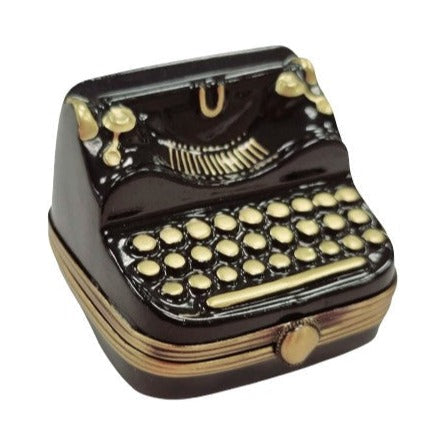 Authentic Black Typewriter Limoges box, hand-painted in France, from Limoges Boutique