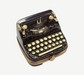 Black Typewriter-professional Limoges Box-CH1R192