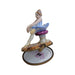 Blond Blue Ballerina Box for Collectors Porcelain Limoges art dance French Trinket Box