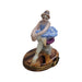Blond Blue Ballerina Box for Collectors Porcelain Limoges art dance French Trinket Box