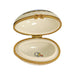 Blue Baby Egg Box for Nursery Decor Porcelain Limoges egg baby French Trinket Box