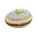 Blue Baby Egg Box for Nursery Decor Porcelain Limoges egg baby French Trinket Box